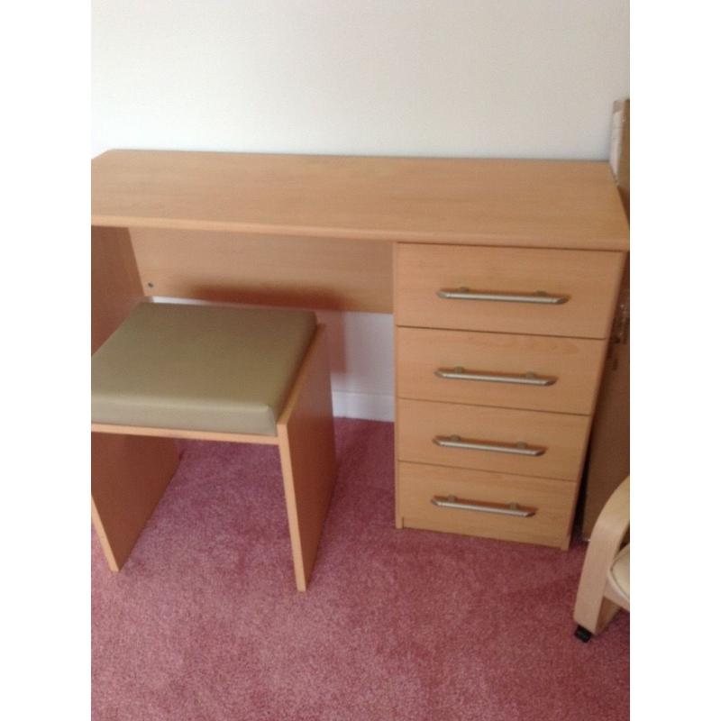 Dressing table and stool