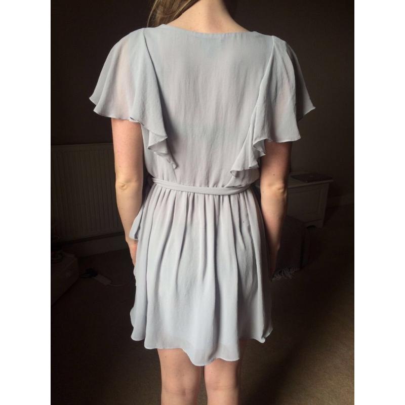 Woman lilac wrap dress, topshop, size 10