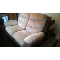 Two Seater reclining couch x2