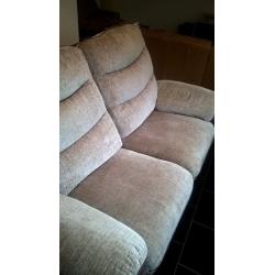 Two Seater reclining couch x2