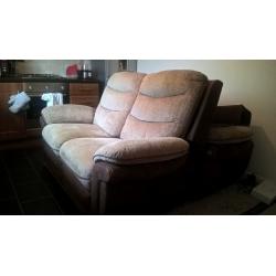 Two Seater reclining couch x2