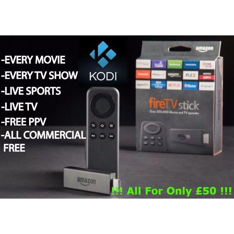 Amazon Fire TV Stick fully loaded with the latest version of Kodi + Addons
