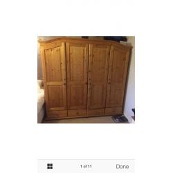 Large pine wardrobe