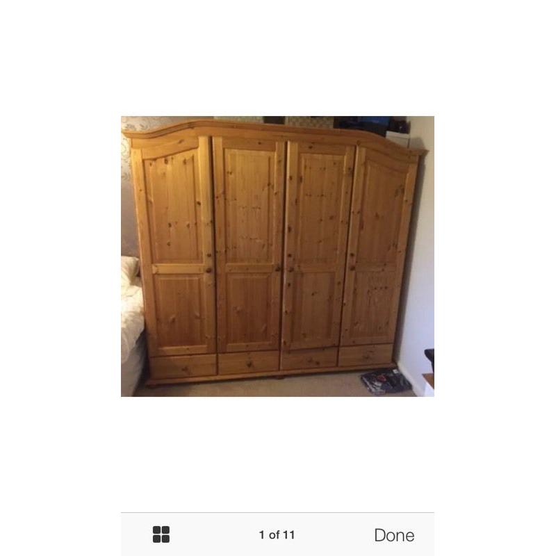 Large pine wardrobe