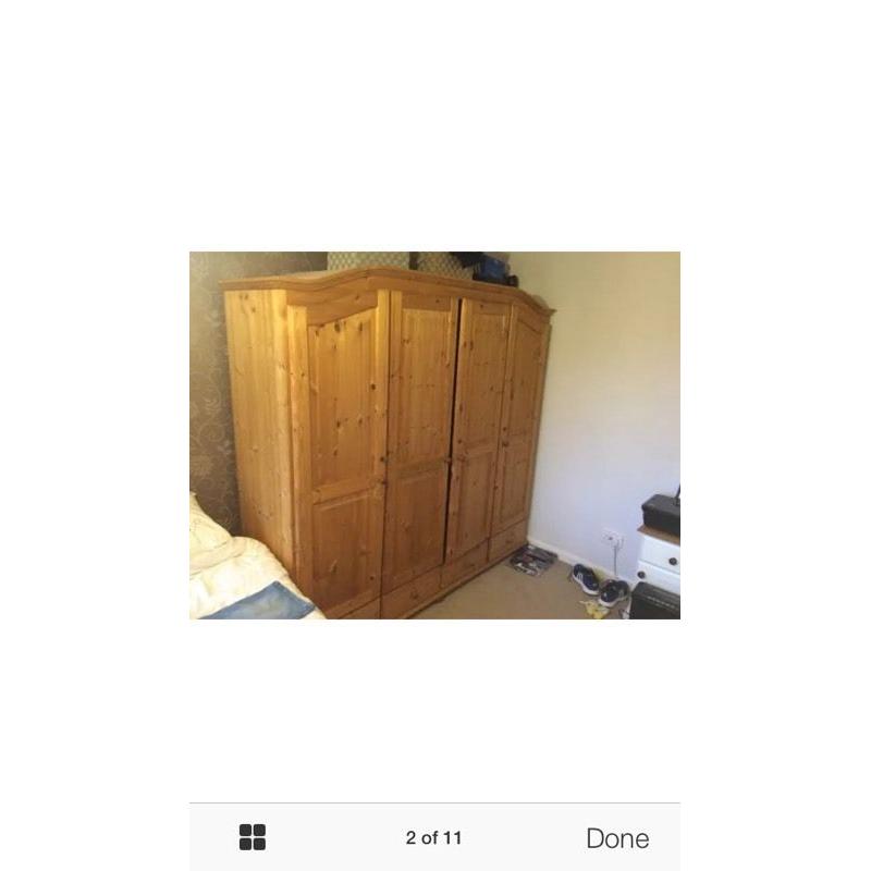 Large pine wardrobe
