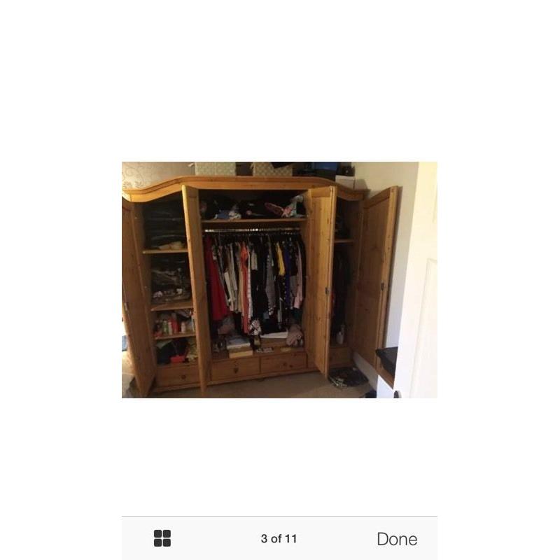 Large pine wardrobe