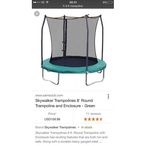 8ft trampoline