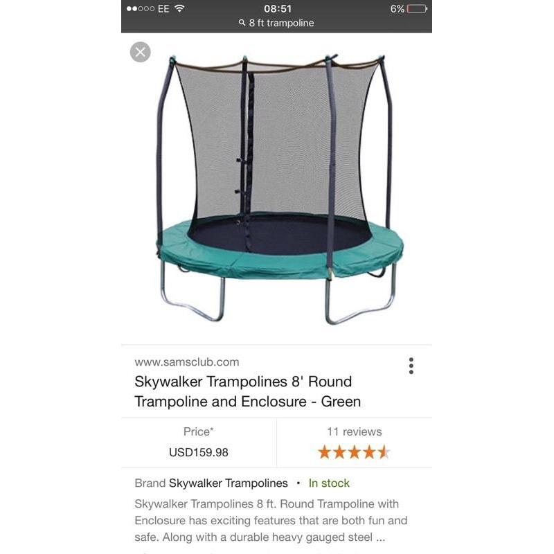 8ft trampoline