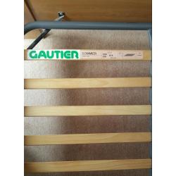 * DOUBLE BED BY GAUTIER * FRAME IS SOLID HARD WOOD * WOODEN SLATS * VGC *