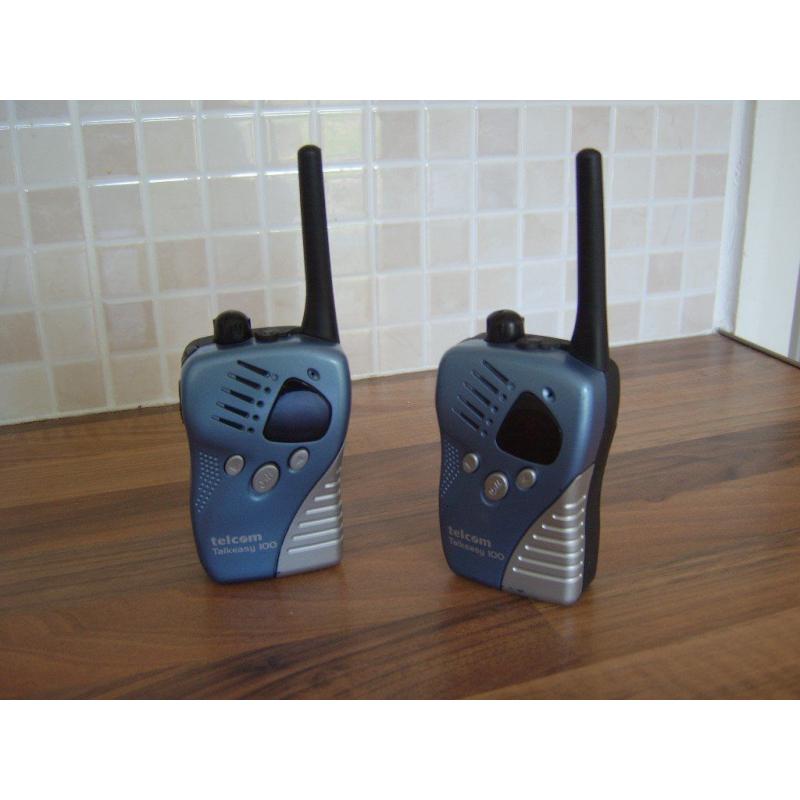 Pair of Telcom Walkie Talkie Two-way Short Wave Radios