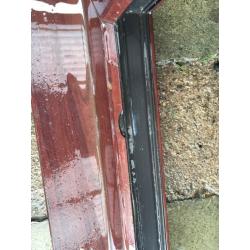 UPVC Brown double glazed door & frame