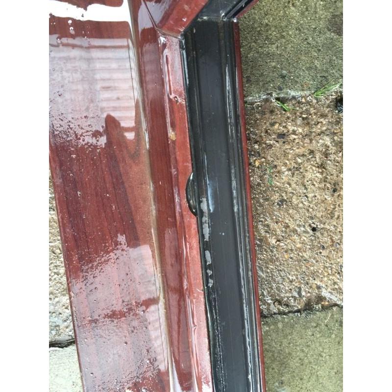 UPVC Brown double glazed door & frame