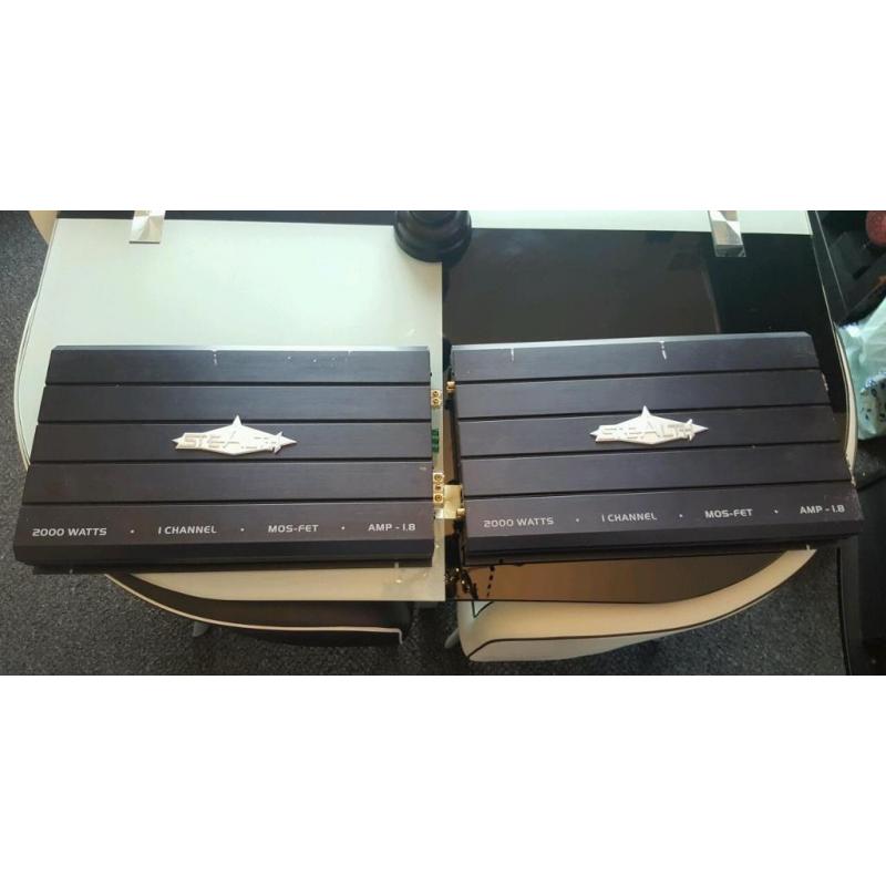 Audiobahn eternal awes12p subwoofers plus 2 x 2000w amps