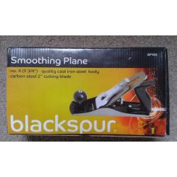 BLACKSPUR SMOOTHING PLANE. NO 4 (9 3/4"). USED ONLY A FEW TIMES.