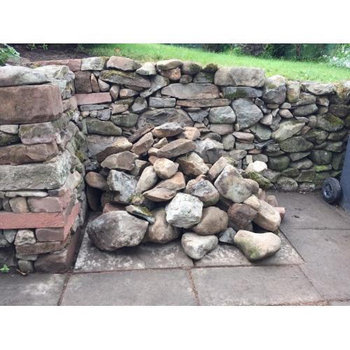 Pile of dyking stone
