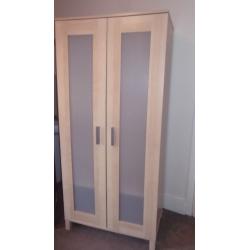 IKEA ANEBODA Birch Effect Wardrobe in good used condition