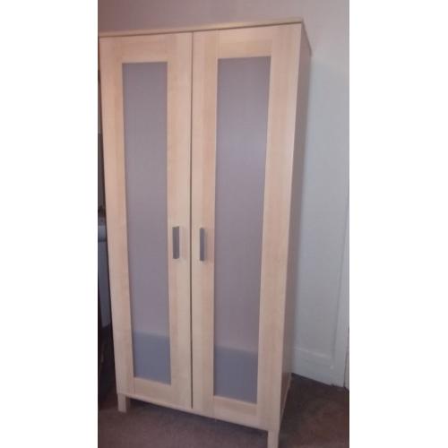 IKEA ANEBODA Birch Effect Wardrobe in good used condition
