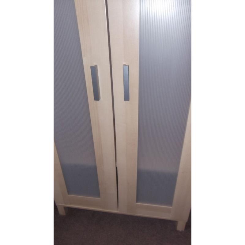 IKEA ANEBODA Birch Effect Wardrobe in good used condition