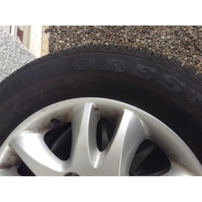 17" alloys with 4 almost new tyres