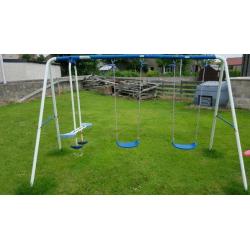 Swing set and slide