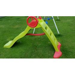 Swing set and slide