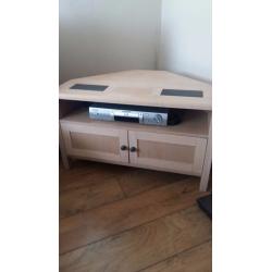 Maple TV stand with slate inserts