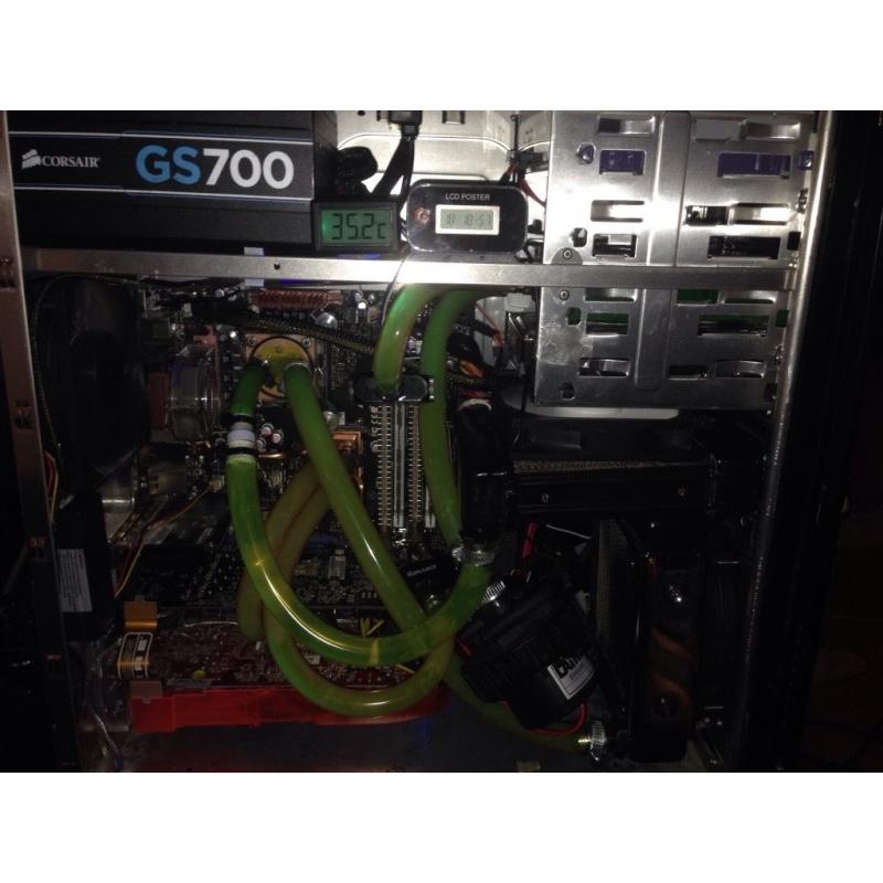 ROG gaming PC fully liquid cooled