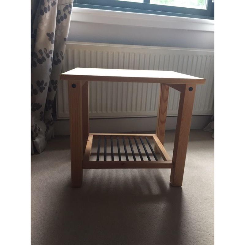 IKEA pine bedside tables