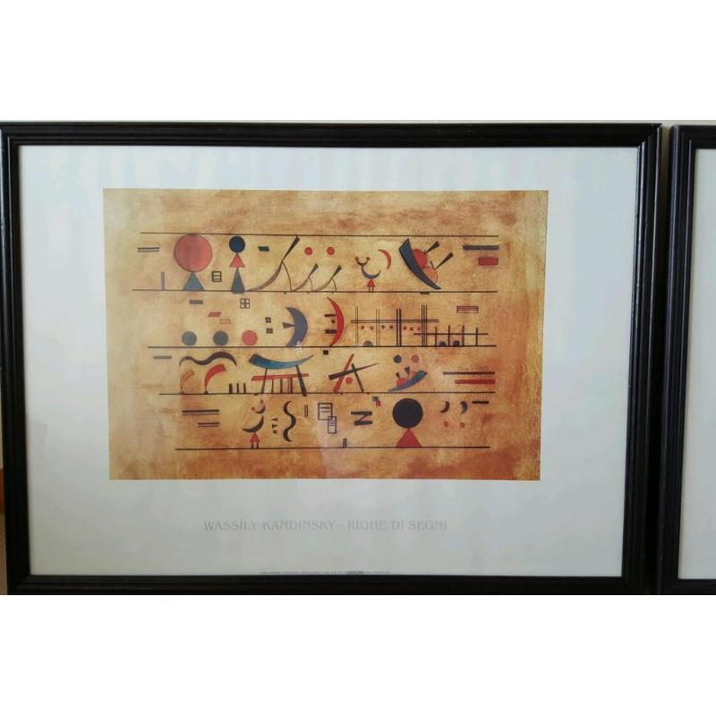 Pair of framed prints.
