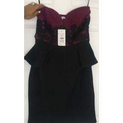 BNWT size medium peplum new look dress