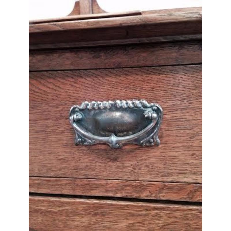 Antique Arts and Crafts Oak Dressing Table Drawers