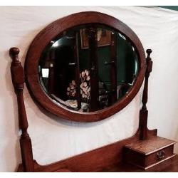 Antique Arts and Crafts Oak Dressing Table Drawers