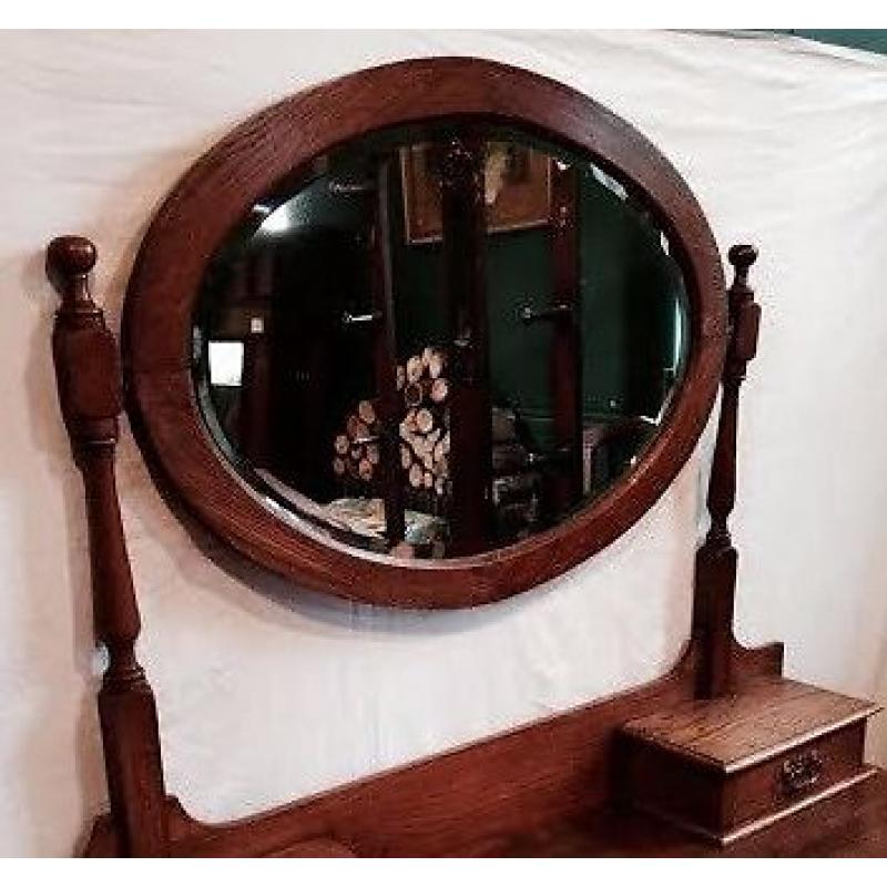 Antique Arts and Crafts Oak Dressing Table Drawers