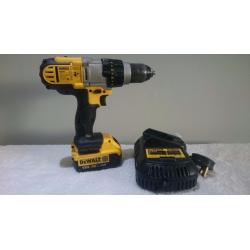 Dewalt Dcd985, 3 speed XRP Li-ion Combi Drill, 4ah batt, Rapid Charger,(used) Makita