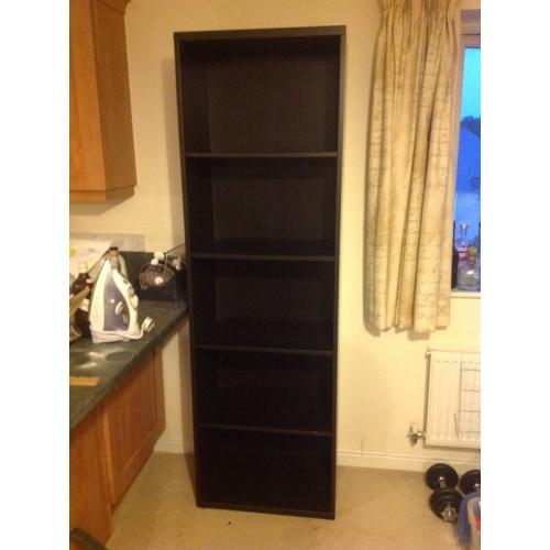 Dark brown Ikea Billy bookcase 60cm wide