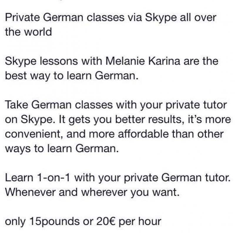 German lesson via S K Y P E