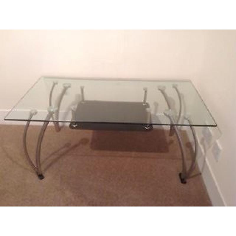Glass & Chrome TV Table