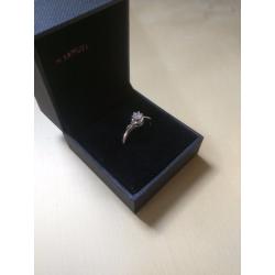 Diamond solitaire ring, white gold, *new and never worn*