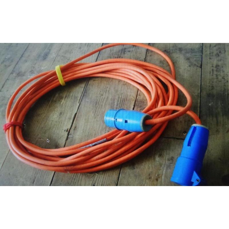 ELECTRIC HOOK UP CABLE LEAD 15M for caravan camping motorhome