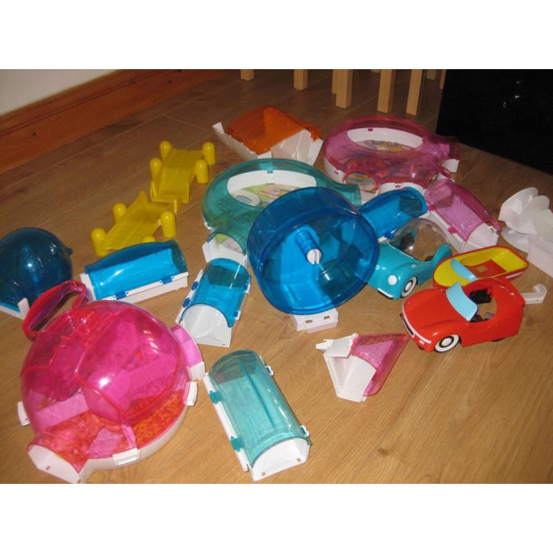 ZHU ZHU PETS ACCESSSORY COLLECTION (set 1) - including cars / boat / wheel & Funhouse - BARGAIN!
