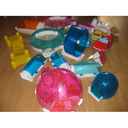 ZHU ZHU PETS ACCESSSORY COLLECTION (set 1) - including cars / boat / wheel & Funhouse - BARGAIN!