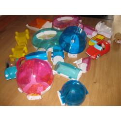 ZHU ZHU PETS ACCESSSORY COLLECTION (set 1) - including cars / boat / wheel & Funhouse - BARGAIN!