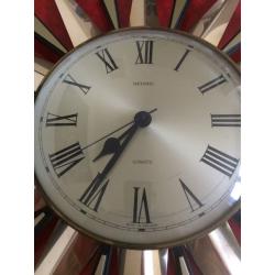 Vintage / Retro 1960's/70s Metamec Large 24" Sunburst Gold Battery wall clock fully working