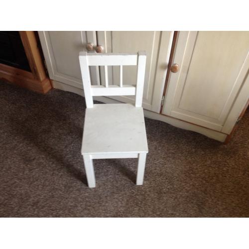 Child's white chair