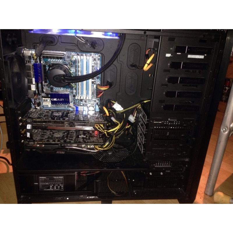 Ultimate gaming PC liquid cooled
