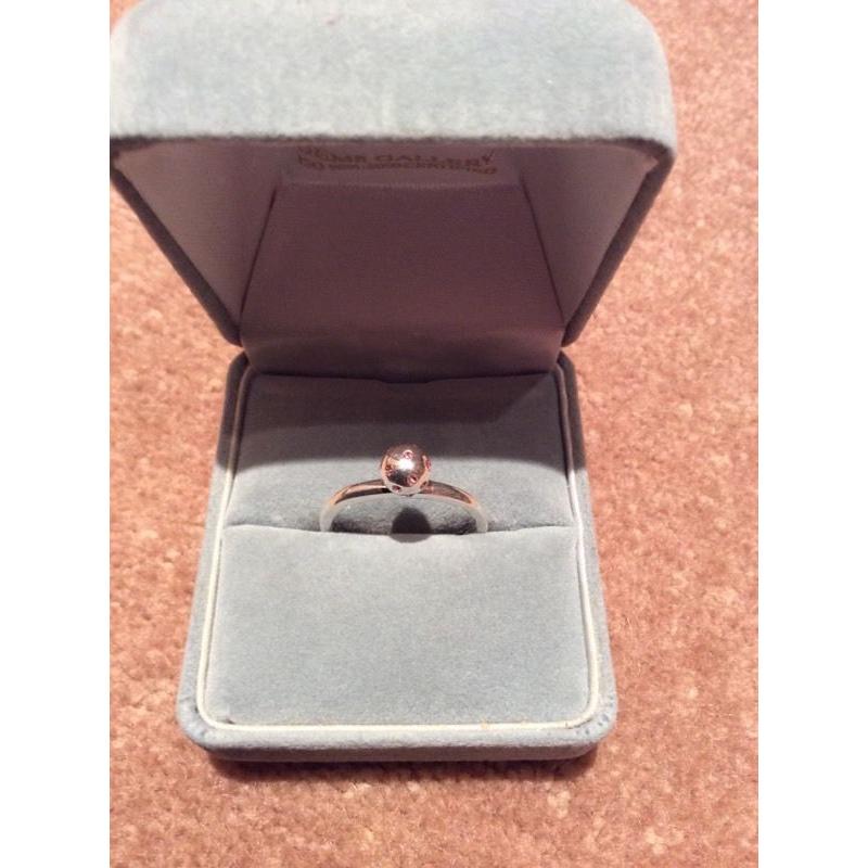Solid silver dress ring