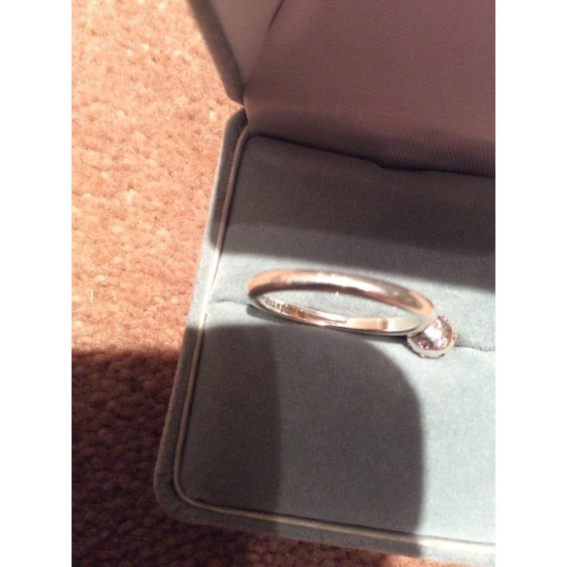 Solid silver dress ring