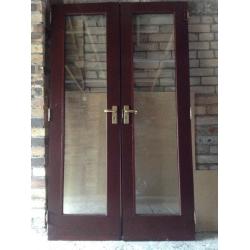 Exterior double glazed French Doors in hardwood.