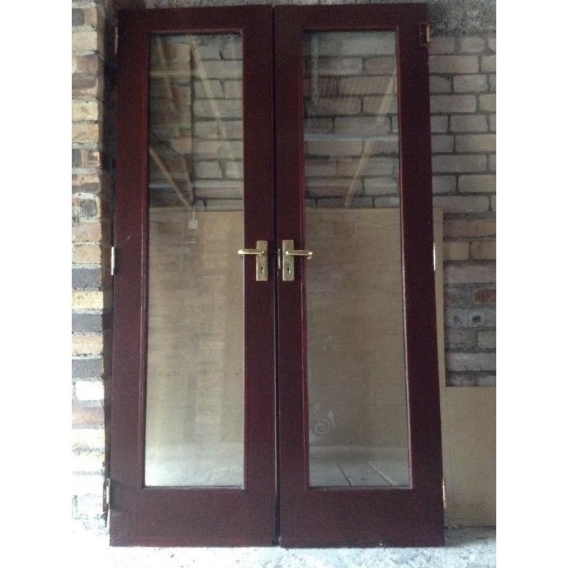 Exterior double glazed French Doors in hardwood.