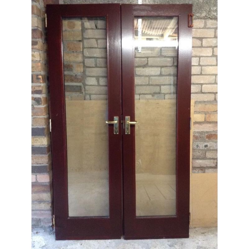 Exterior double glazed French Doors in hardwood.
